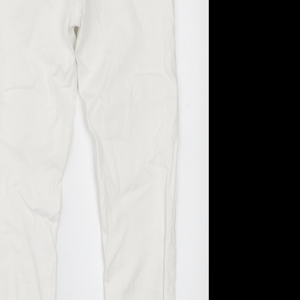 Womens UK Size 10 THE ROCKIN REV Regular Fit Skinny White Jeans