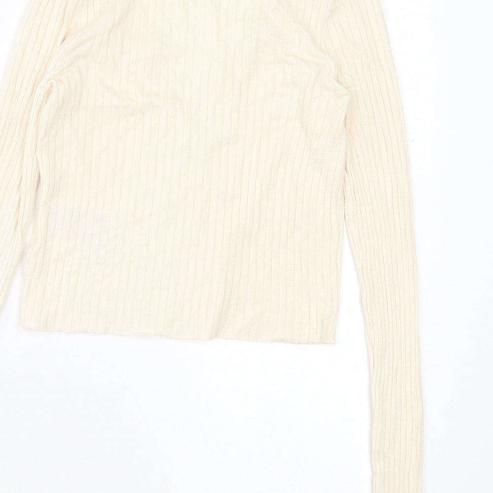 Womens UK Size M Brave Soul Beige Cardigan Jumper