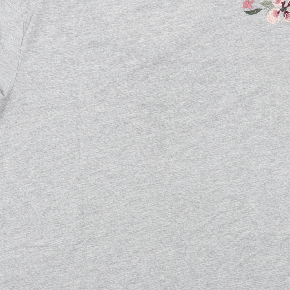 Womens UK Size S Soaked in Luxury Grey Basic T-Shirt
