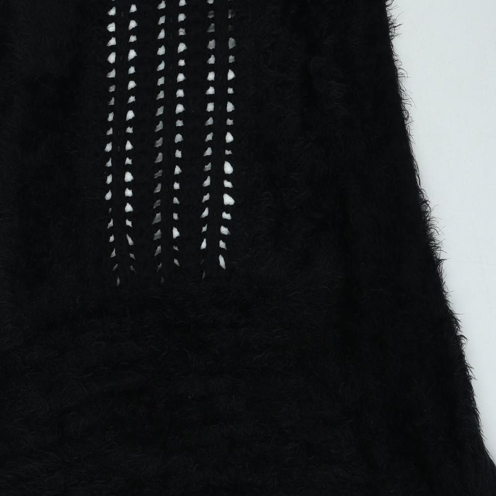 Womens UK Size M Apricot Black Cardigan Jumper