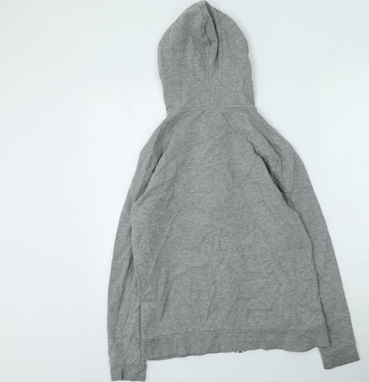 ASOS Womens Grey Round Neck Cotton Full Zip Jumper Size S
