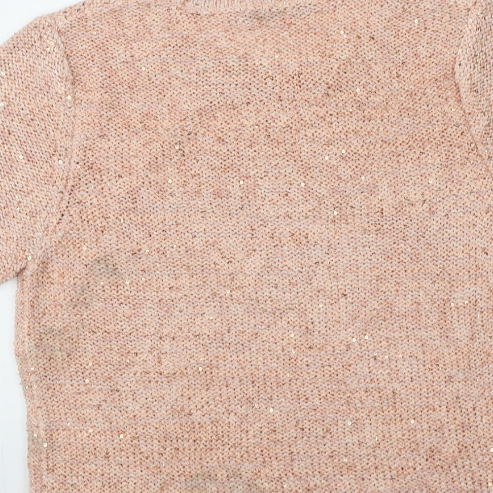 Womens UK Size 14 Marks and Spencer Pink Pullover Jumper