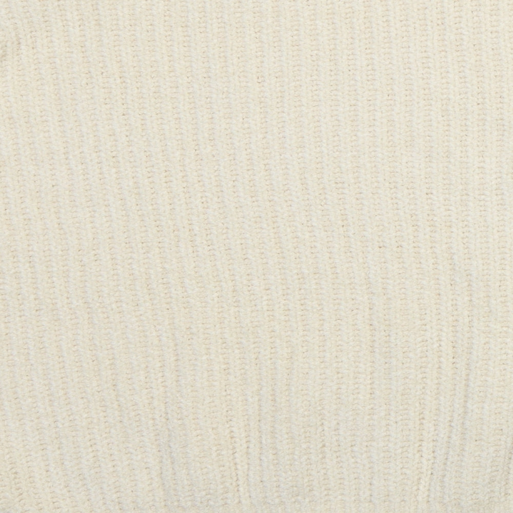 F&F Womens White Crew Neck Polyester Pullover Jumper Size 14