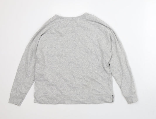 TU Womens Grey Crew Neck Cotton Pullover Jumper Size 10 - Merci