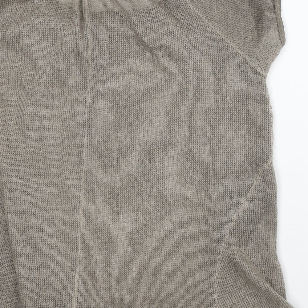 Womens UK Size L Preworn Brown Tunic T-Shirt
