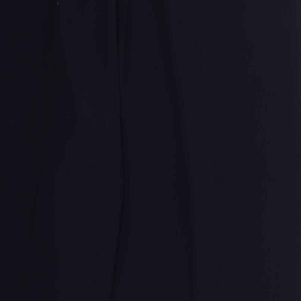 Classic Womens Blue Polyester Trousers Size 16 L27 in Regular Drawstring