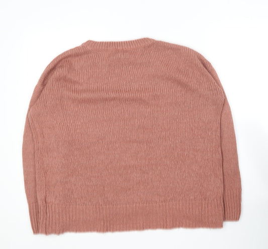Womens UK Size L New Look Pink Pullover Jumper