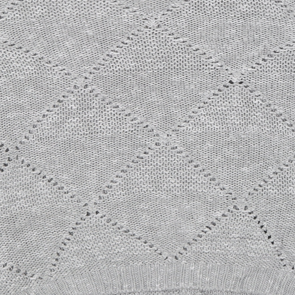 George Womens Grey Round Neck Acrylic Pullover Jumper Size 2