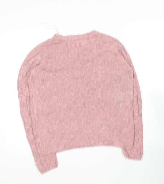 Womens UK Size 10 Isle Essentials Pink Pullover Jumper