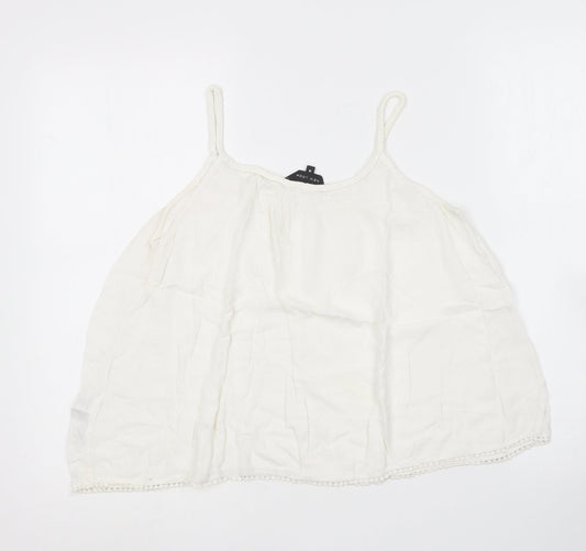 Womens UK Size 10 New Look White Camisole T-Shirt