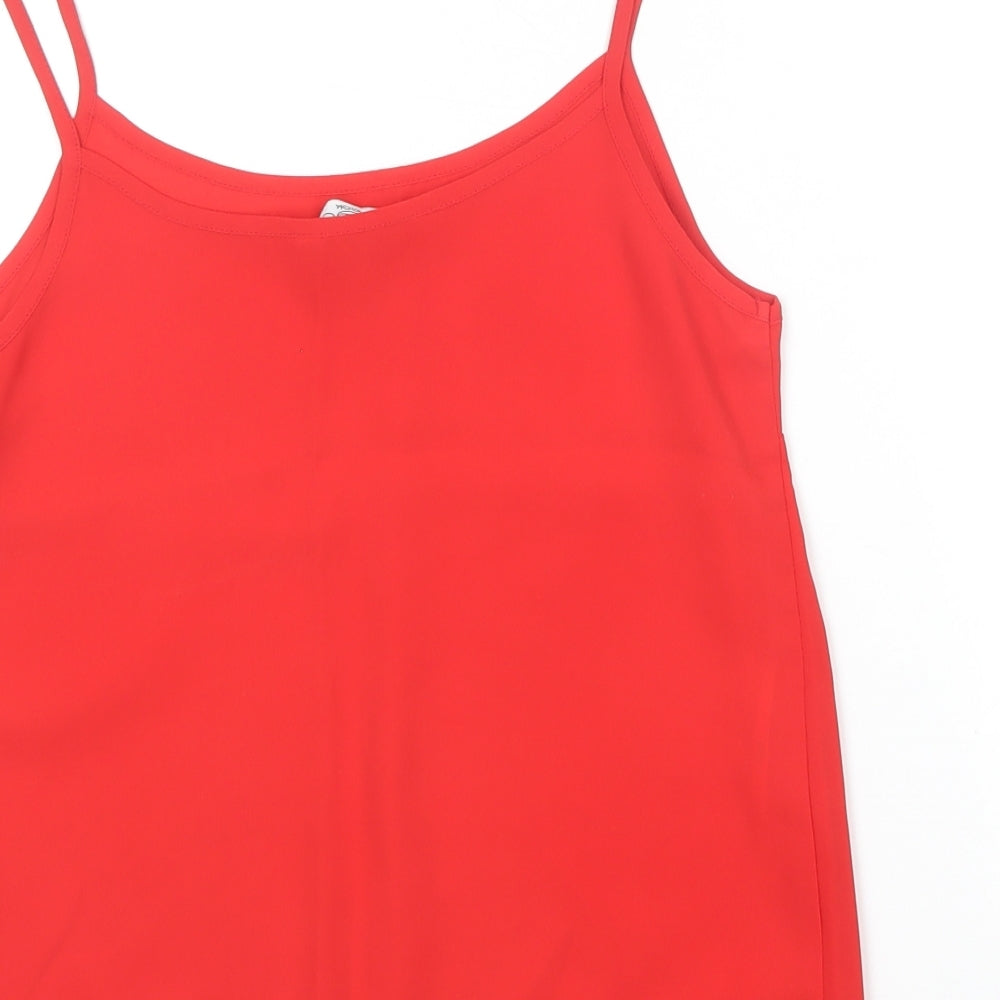 Womens UK Size 8 New Look Red Camisole T-Shirt