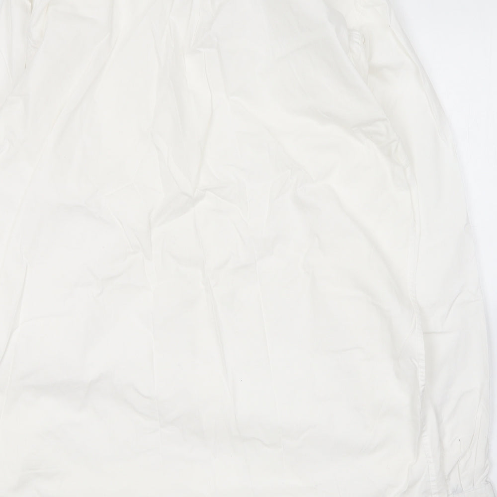 Mens UK Size XL Mo casual White Button-Up Long Sleeve Casual Shirt