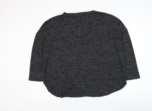 Primark Womens Grey Round Neck Polyester Pullover Jumper Size 14