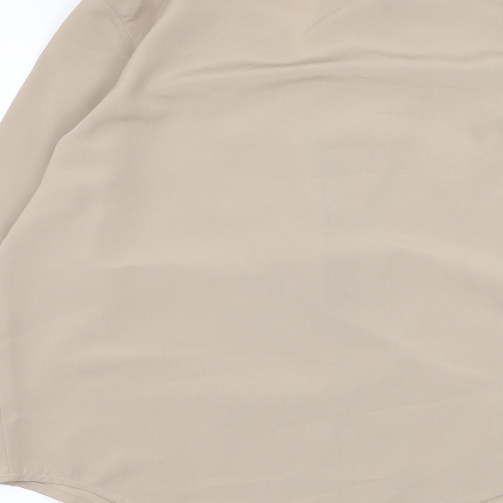 Womens UK Size 12 Heather Valley Brown Basic Blouse