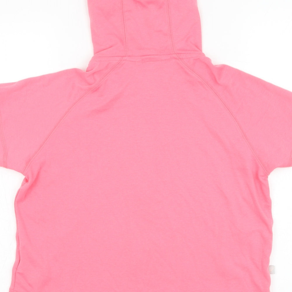 LA Gear Girls Pink Polyester Full Zip Hoodie Size 8 Years Zip