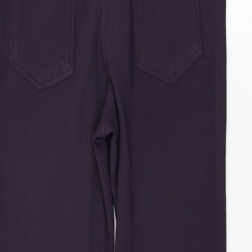 Womens UK Size 12 Casual Comfort Regular Fit Purple Trousers
