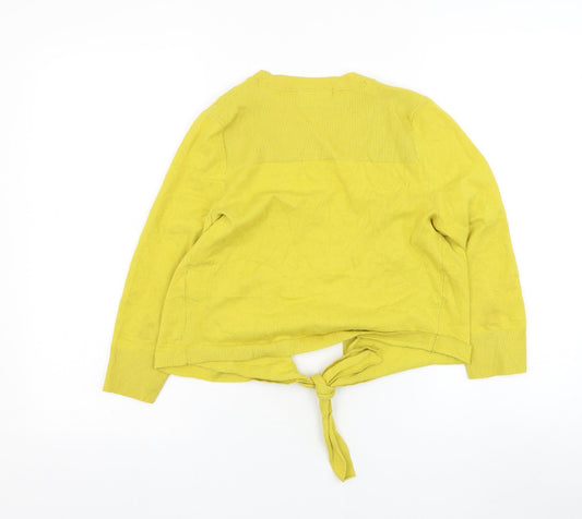 Womens UK Size S Wallis Yellow Cardigan Jumper
