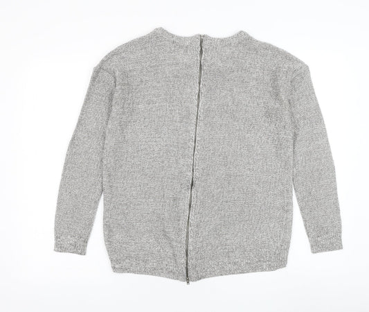 Womens UK Size S Papaya Grey Pullover Jumper