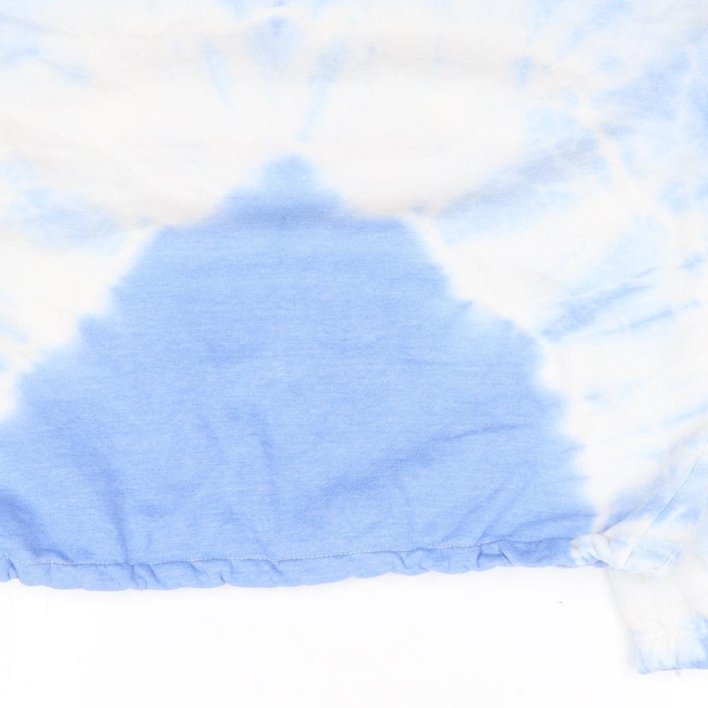 New Look Girls Blue Geometric Polyester Pullover Sweatshirt Size 14-15 Years Pullover - Heart