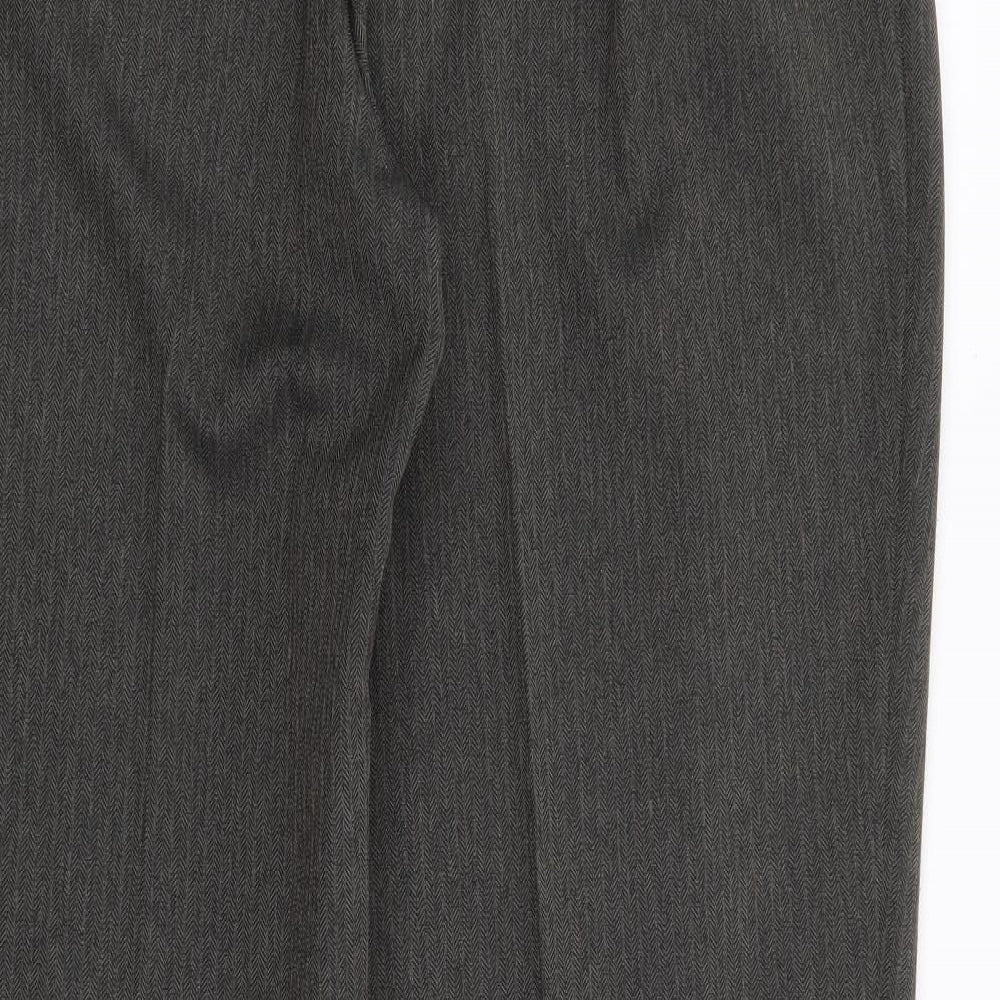 Womens UK Size 14 Marks and Spencer Regular Fit Brown Trousers