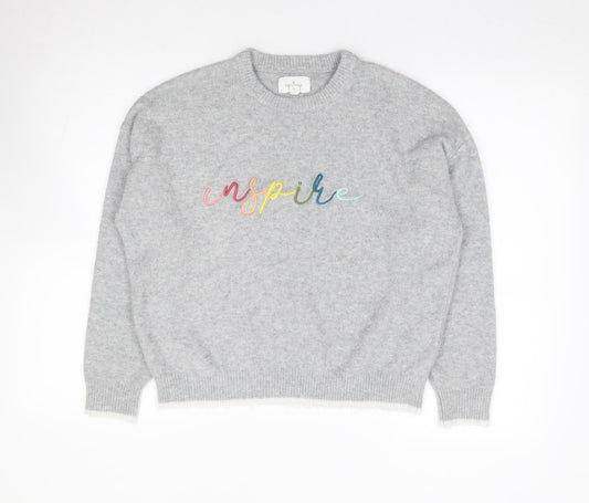 Womens UK Size S Springfield Grey Pullover Jumper