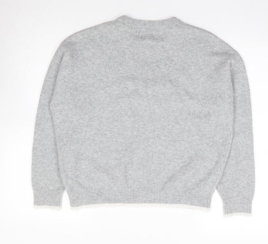 Womens UK Size S Springfield Grey Pullover Jumper