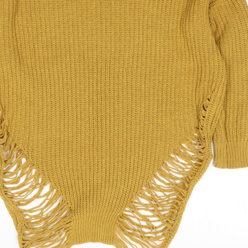 Womens UK Size 10 Cameo Rose Yellow Pullover Jumper