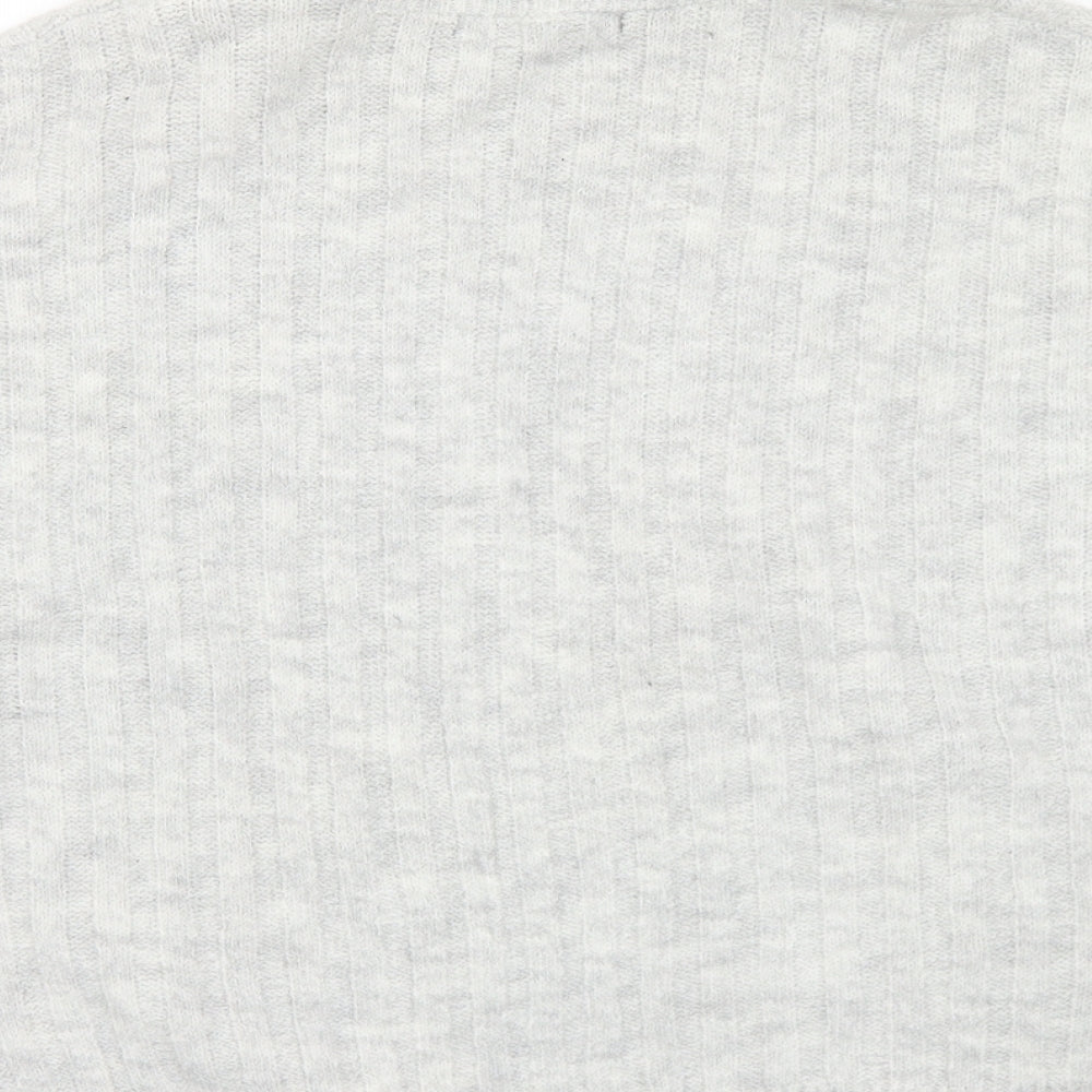 George Womens Grey Roll Neck Acrylic Pullover Jumper Size M