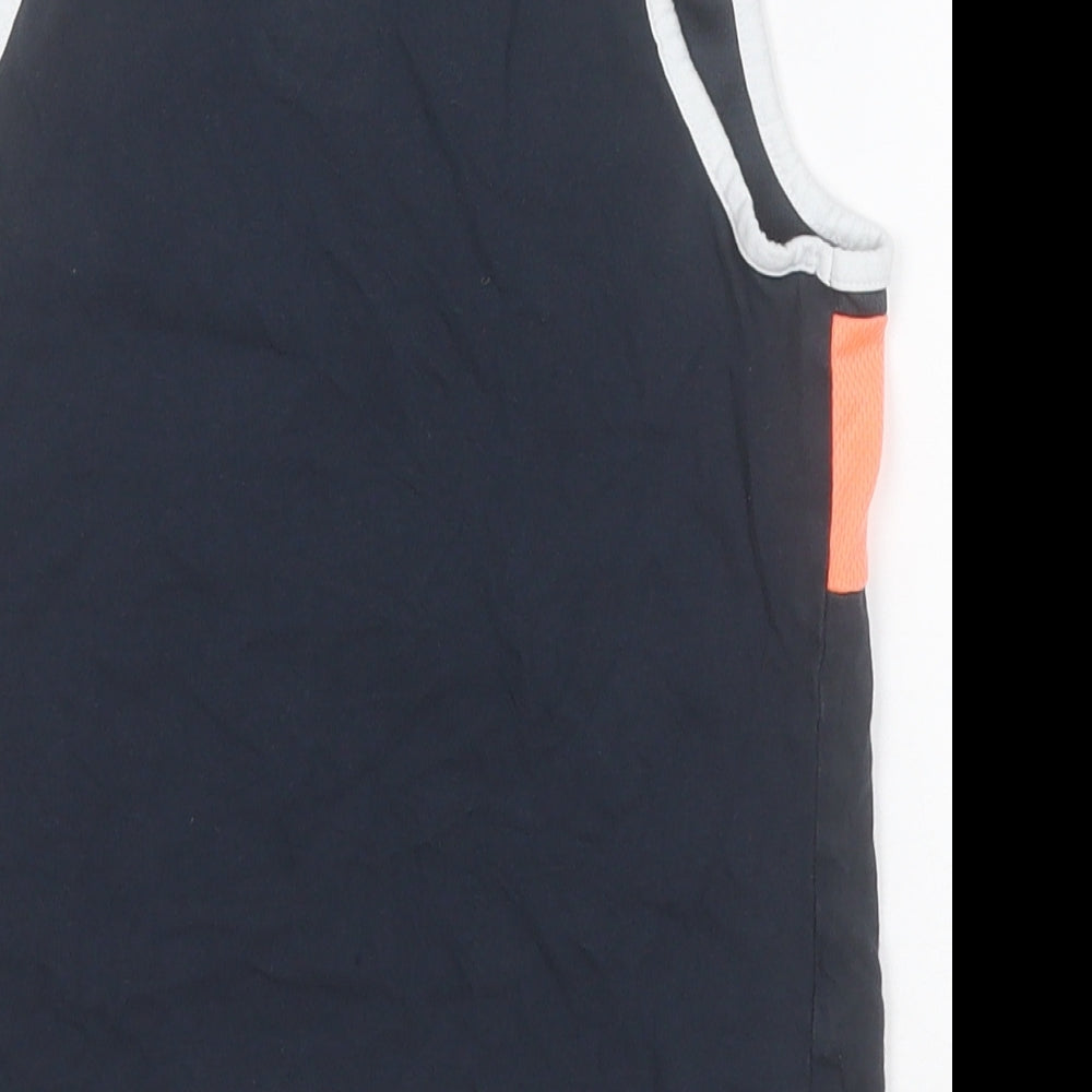 F&F Boys Blue Polyester Basic Tank Size 5 Years Round Neck