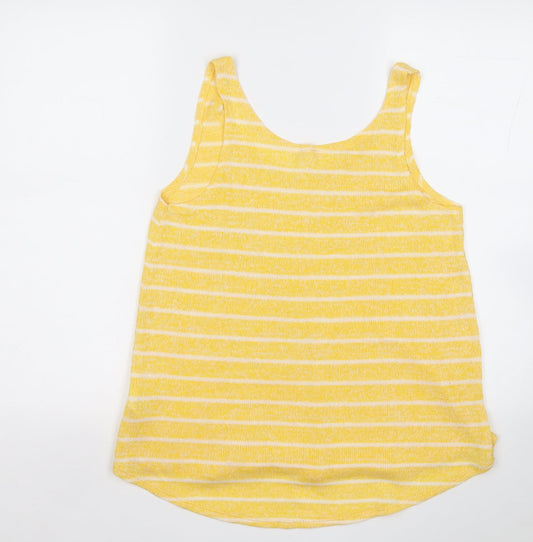 Womens UK Size 10 NEXT Yellow Basic Tank