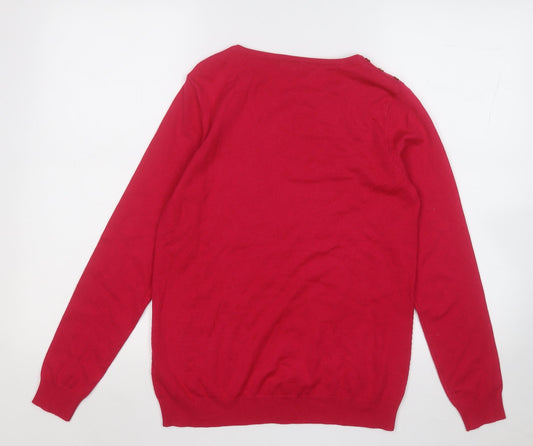 Womens UK Size 10 Spirit Pink Pullover Jumper