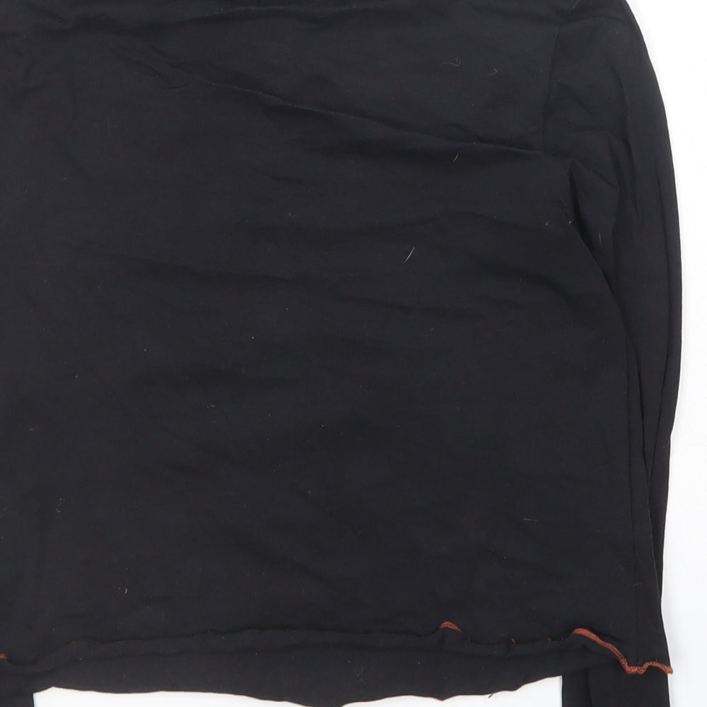 George Girls Black Cotton Basic T-Shirt Size 8-9 Years Crew Neck