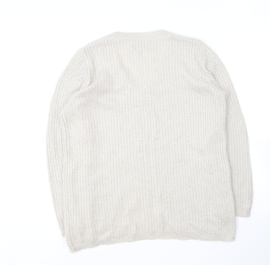 Womens UK Size M Papaya Beige Pullover Jumper