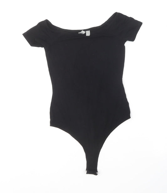 ASOS Womens Black Viscose Bodysuit One-Piece Size 8