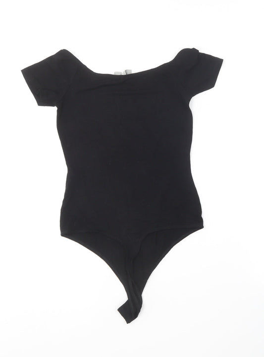 ASOS Womens Black Viscose Bodysuit One-Piece Size 8