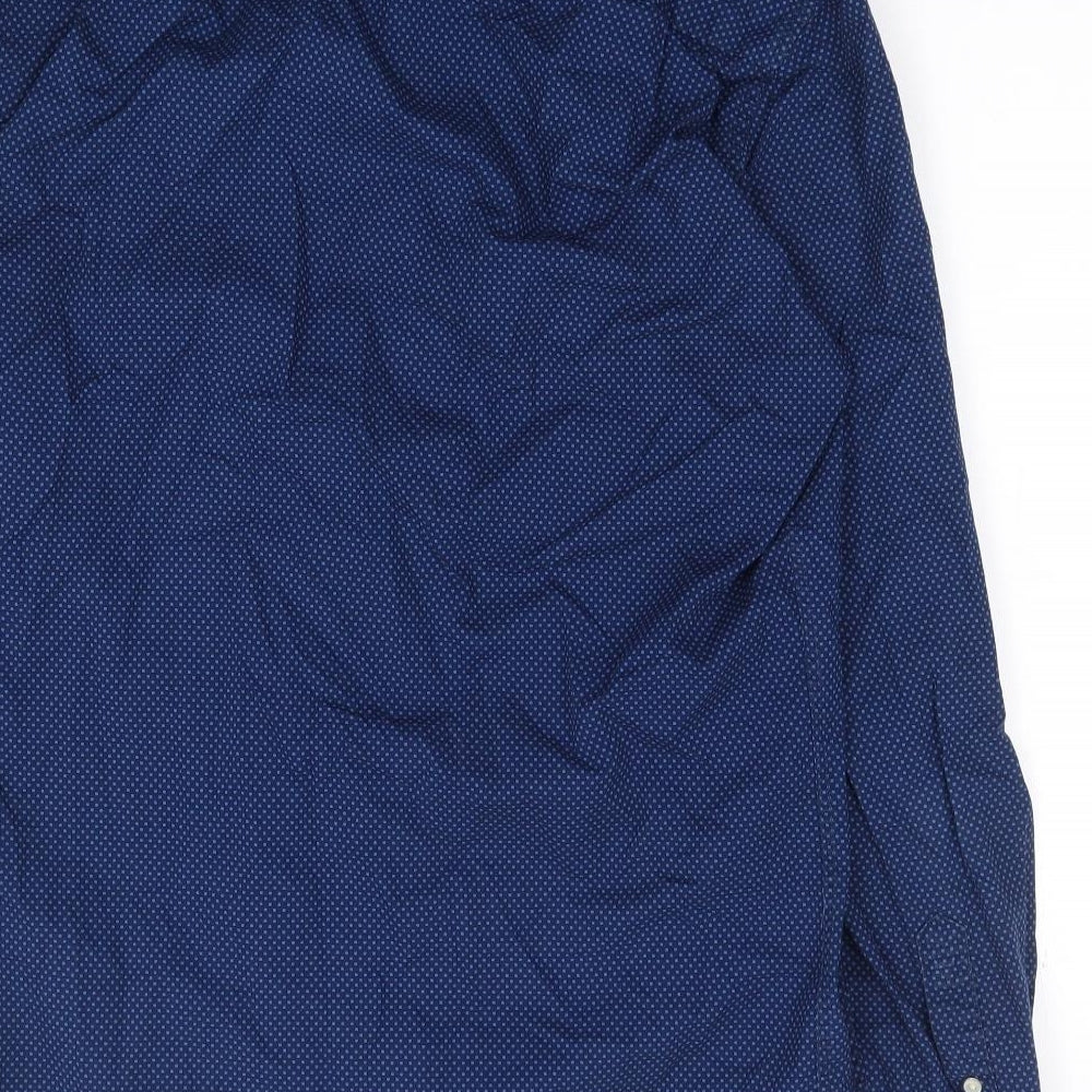 Mens UK Size S Gap Blue Button-Up Long Sleeve Casual Shirt