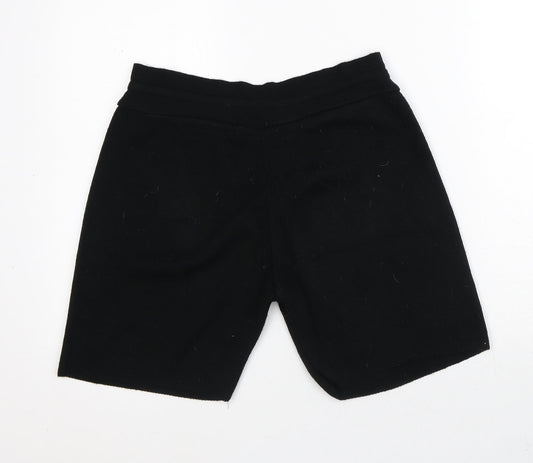 Boohoo Womens Black  Acrylic Bermuda Shorts Size M L7 in Regular  - Knitted