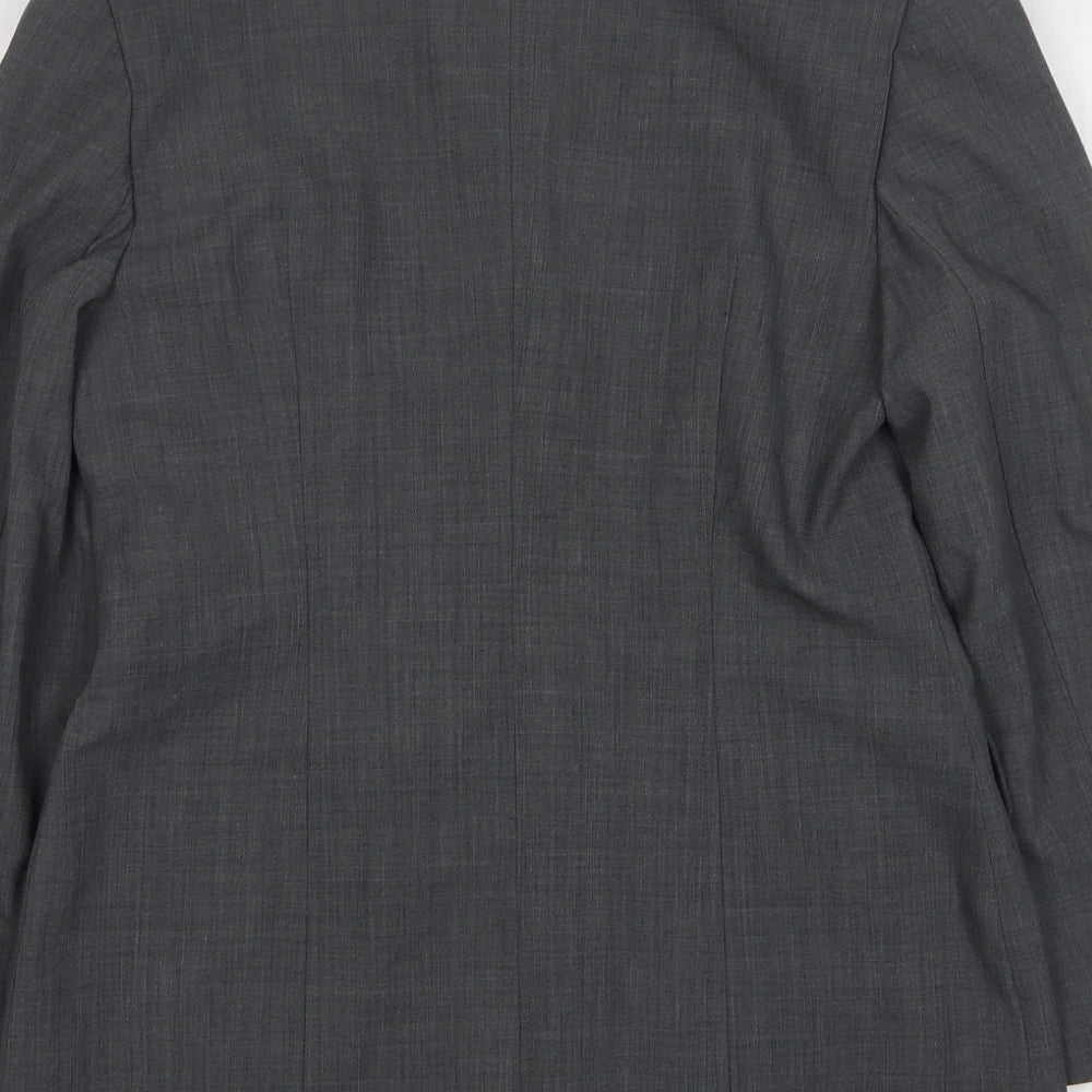 Seeler Womens Grey Wool Jacket Suit Jacket Size 12