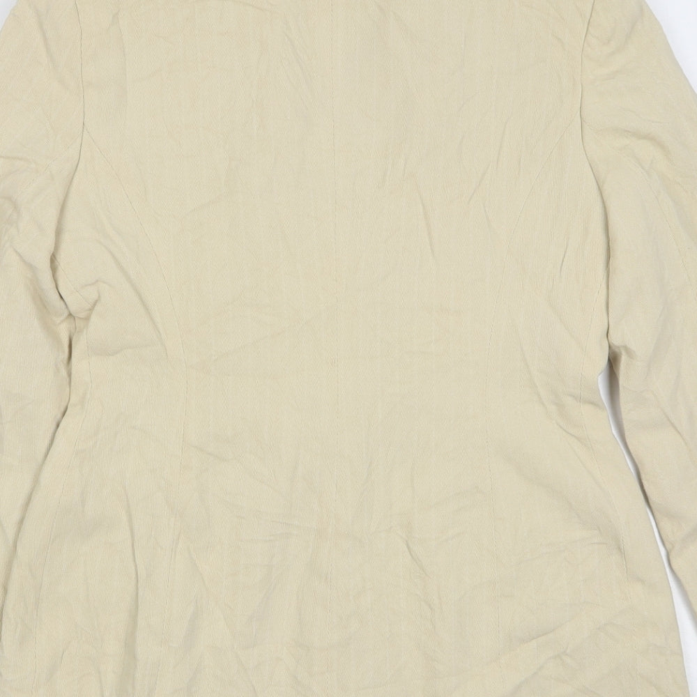 Principles Womens Beige  Polyester Jacket Suit Jacket Size 10