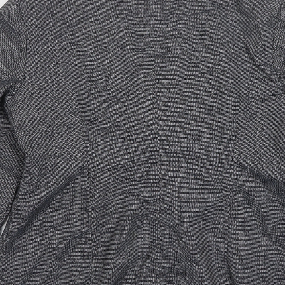 NEXT Womens Grey Polyester Jacket Suit Jacket Size 16