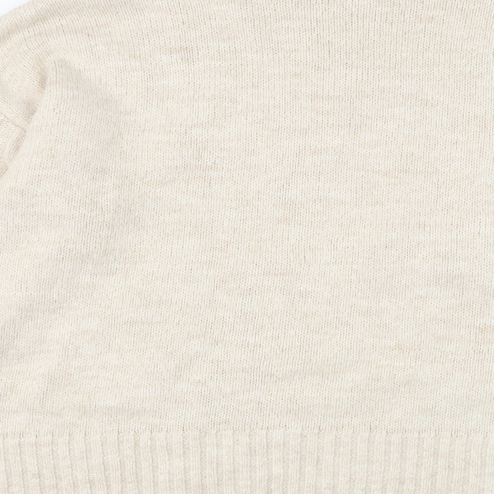 Womens UK Size L Very Beige Pullover Jumper