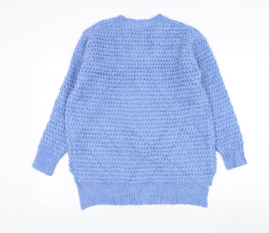 Womens UK Size 6 Missguided Blue Pullover Jumper