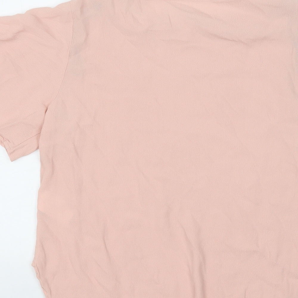 Womens UK Size 8 H&M Pink Basic Blouse