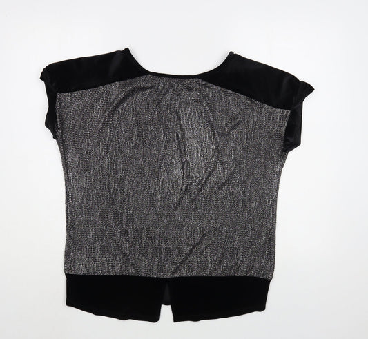 Womens UK Size XS Oasis Silver Basic Blouse