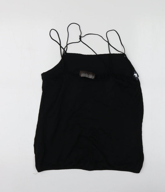 Womens UK Size 12 River Island Black Basic T-Shirt