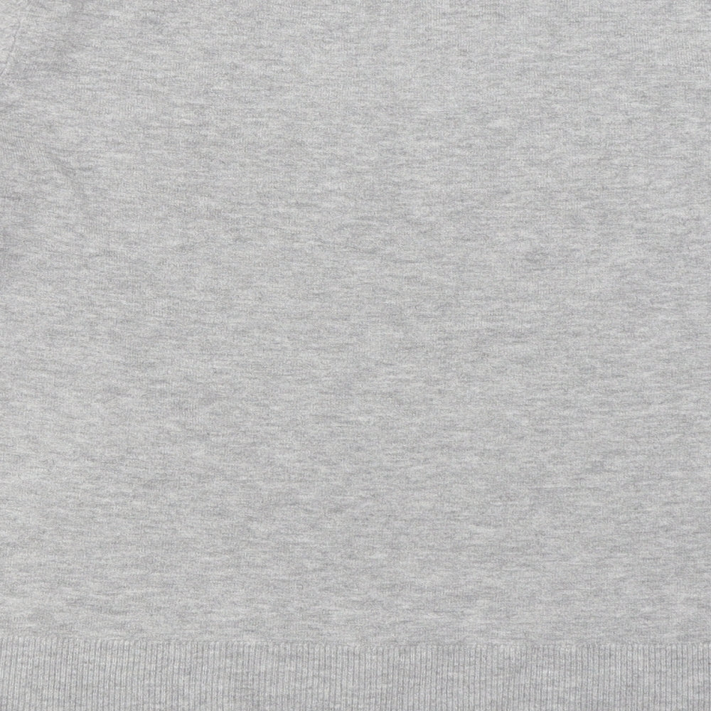 Primark Womens Grey V-Neck Viscose Pullover Jumper Size M