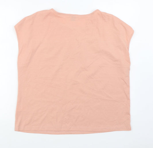 SheIn Womens Pink Polyester Basic T-Shirt Size XL Roll Neck