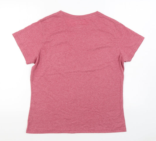 SheIn Womens Red Cotton Basic T-Shirt Size XL Round Neck