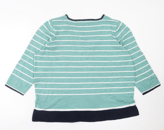 Womens UK Size 20 bonmarch Green Pullover Jumper
