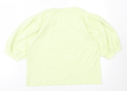 Primark Womens Green Crew Neck Polyester Pullover Jumper Size XL